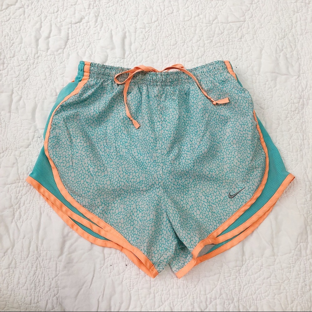 Women's Nike Dri Fit Blue & Orange Running Shorts